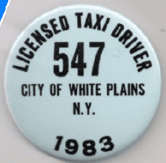 White Plains 1983 Licensed Taxi Driver