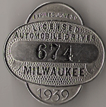 1938/39 Milwaukee Wisconsin Licensed Automobile Driver