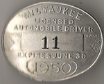 1949/50 Milwaukee Wisconsin Licensed Automobile Driver