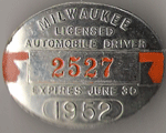 1951/52 Milwaukee Wisconsin Licensed Automobile Driver