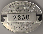 1954/55 Milwaukee Wisconsin Licensed Automobile Driver