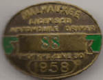 1957/58 Milwaukee Wisconsin Licensed Automobile Driver