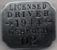 1944 Oshkosh Wisconsin Licensed Driver