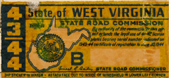 1943/44 West Virginia Commercial windshield sticker