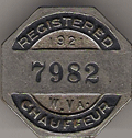 1921 West Virginia Registered Chauffeur