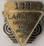 1950 Laramie Wyoming Licensed Taxi Driver